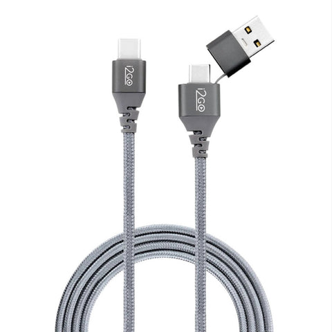 Cable 2 en 1 USB-C/USB-A a USB-C 3m