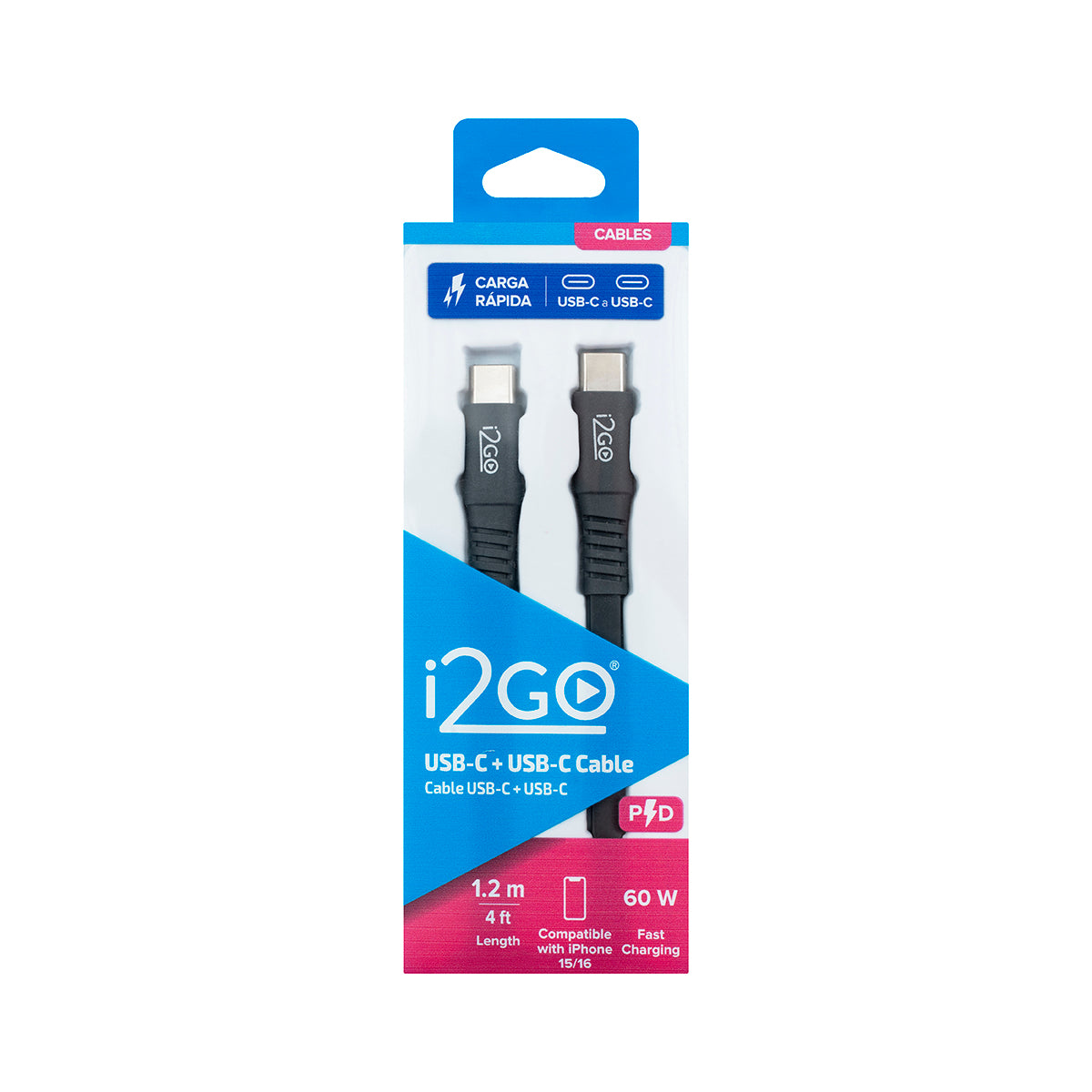 Cable USB-C a USB-C 1.2m