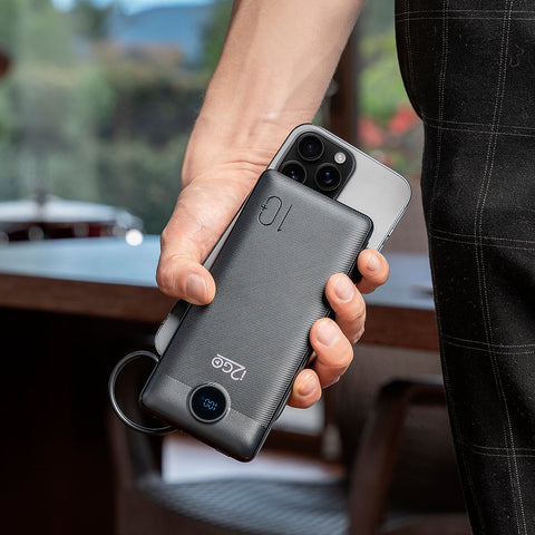 Batería Portátil con Cables y Enchufe 10000mAh